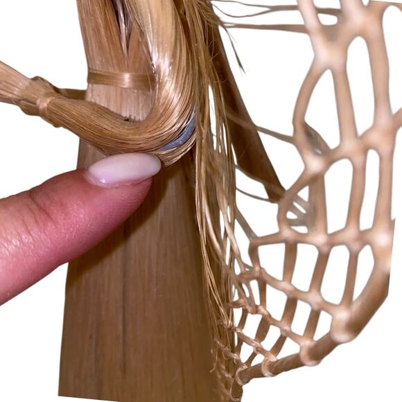 Vintage 12" Tall Corn Husk Praying Winged Angel Christmas Table Decor - Picture 6 of 13